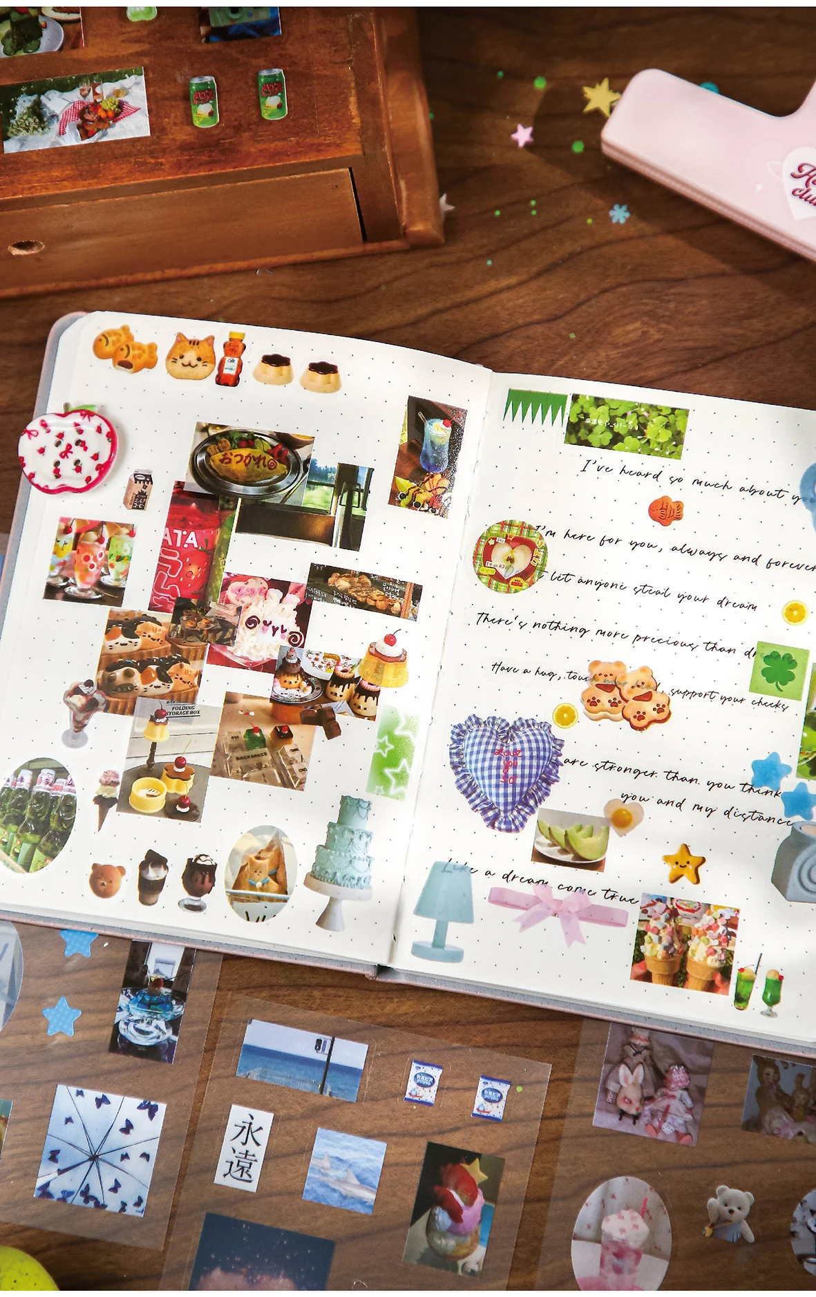 Mr.Paper 100Pcs/Box Ancient Treasures Die-Cut Sticker Gift Box with Adhesive Backing Vintage Retro Sticker & Memo Journal Set