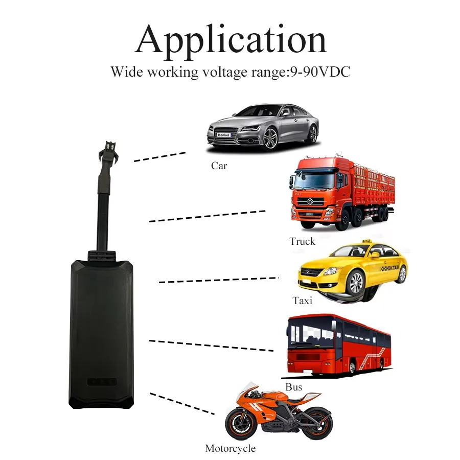 2G 4PIN GPS Tracker G02 Car Motorcycle ACC Status Tow Away Power Off SMS Alarm Shock Move Call Cut Oil Locator