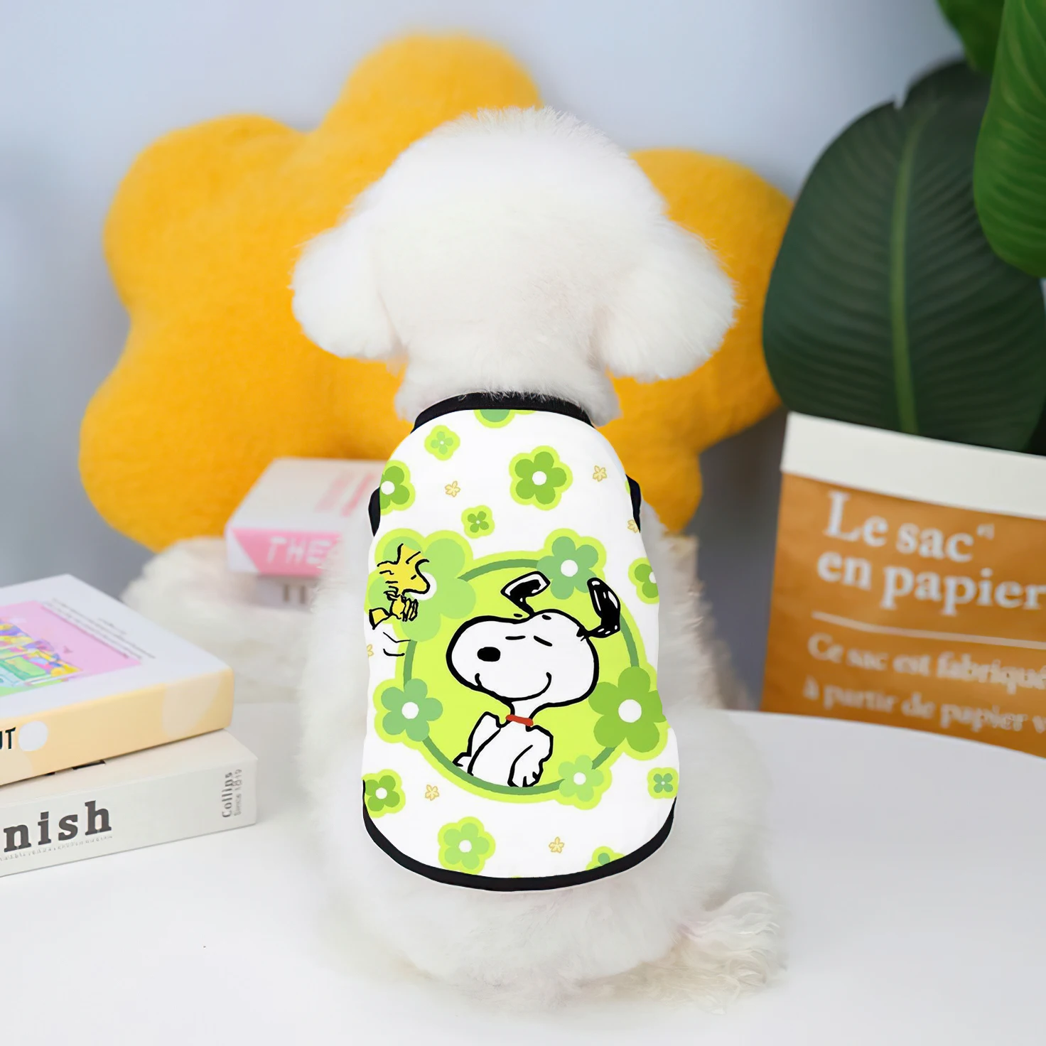 Pet Clothing Summer Disney Snoopy Elements Printed Pet Vest Chihuahua Big Dog Puppy Clothing 2024 Dog supplies Home Garden