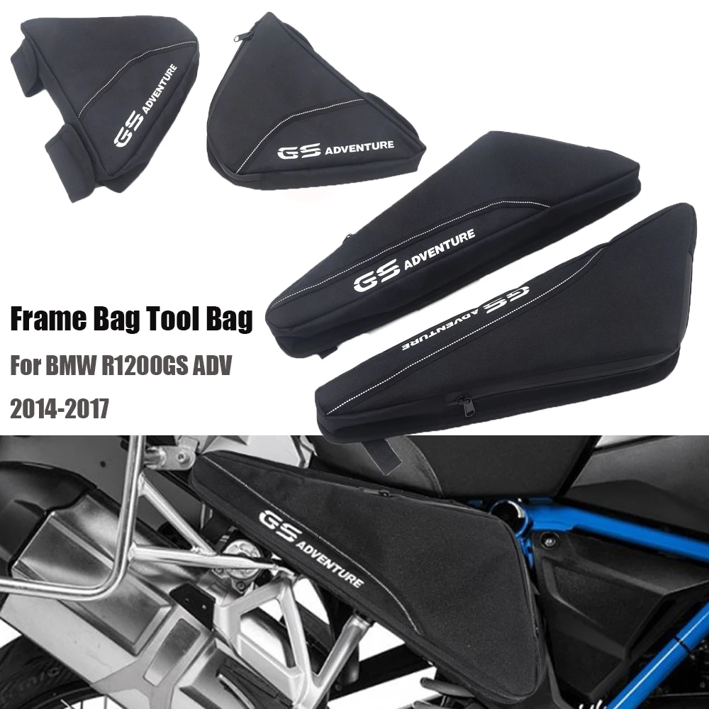 Front and rear Motorcycle Repair Tool Placement Bag Frame Triple-cornered Package Toolbox For BMW R1200GS ADV 2014-2017