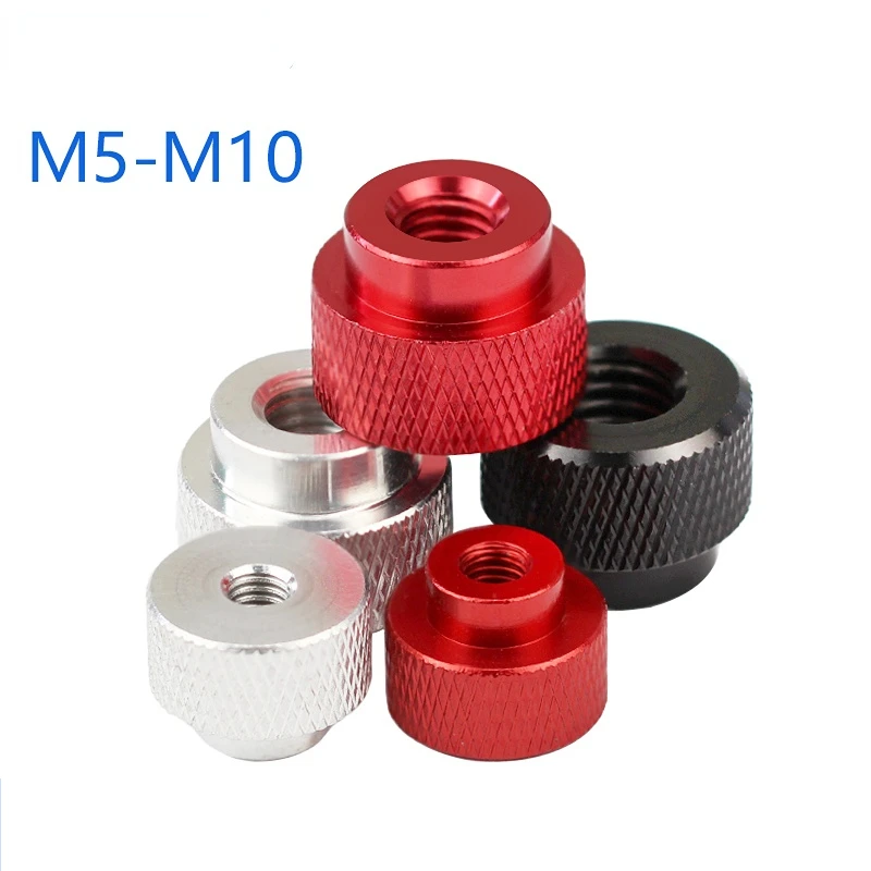 M5M6M8M10 Hand Tight Flange Nuts Coloured Hand Crank Nuts Knurled Hand Crank Nuts DIY Aluminium Adjustable Metal Intertight Nuts