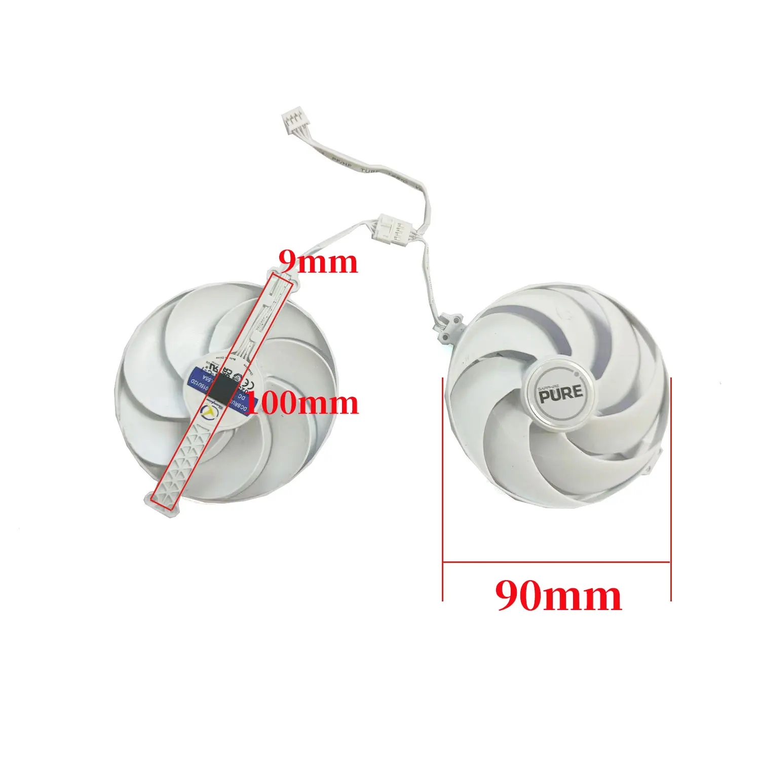 Cooling fan 90MM 4PIN CF9015U12D DC 12V 0.55A suitable for Sapphire PURE Polar RX 9060 XT OC 16G D6 graphics card