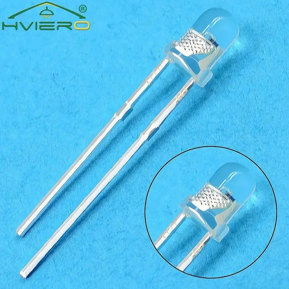 10PCS Fast Slow Flash RGB Round 3mm Rainbow Multi Color Red Green Blue Emitting Diodes Light Bead Clear 2.0~3.4V LED Lamps Bulbs