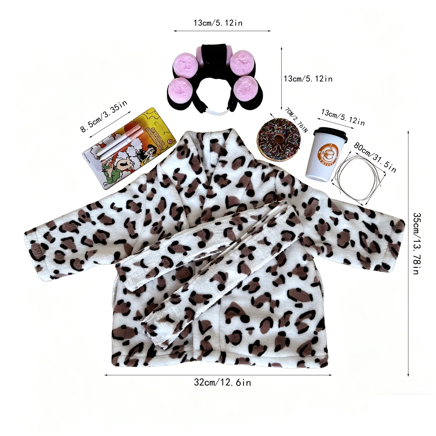 White Porch Goose 23 Inch Cow Spotted Suit for Garden Farm Display Lawn Ornament Humorous Outfit