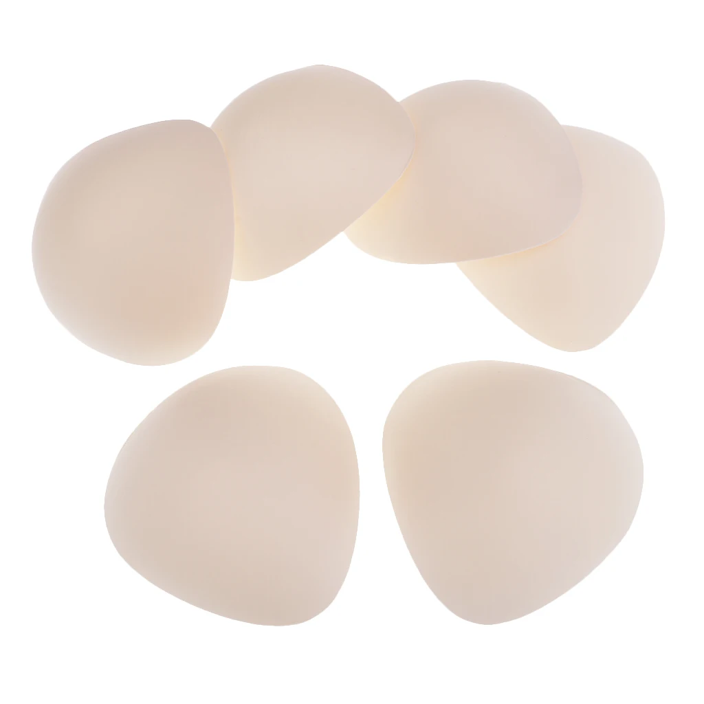 3 Pairs Triangle Bra Pads Inserts Sponge Foam Push Up Pad for Swimwear - Skin Colour 15.3cm