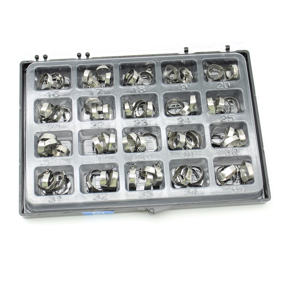 80 Pcs/Box Stainless Steel Dental Orthodontic Bands with Buccal Tube First Molar Roth/MBT 022\