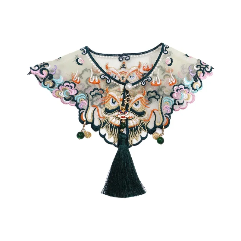 

Embroidery shawl pet, national style scarf Hanfu cloud shoulder accessories