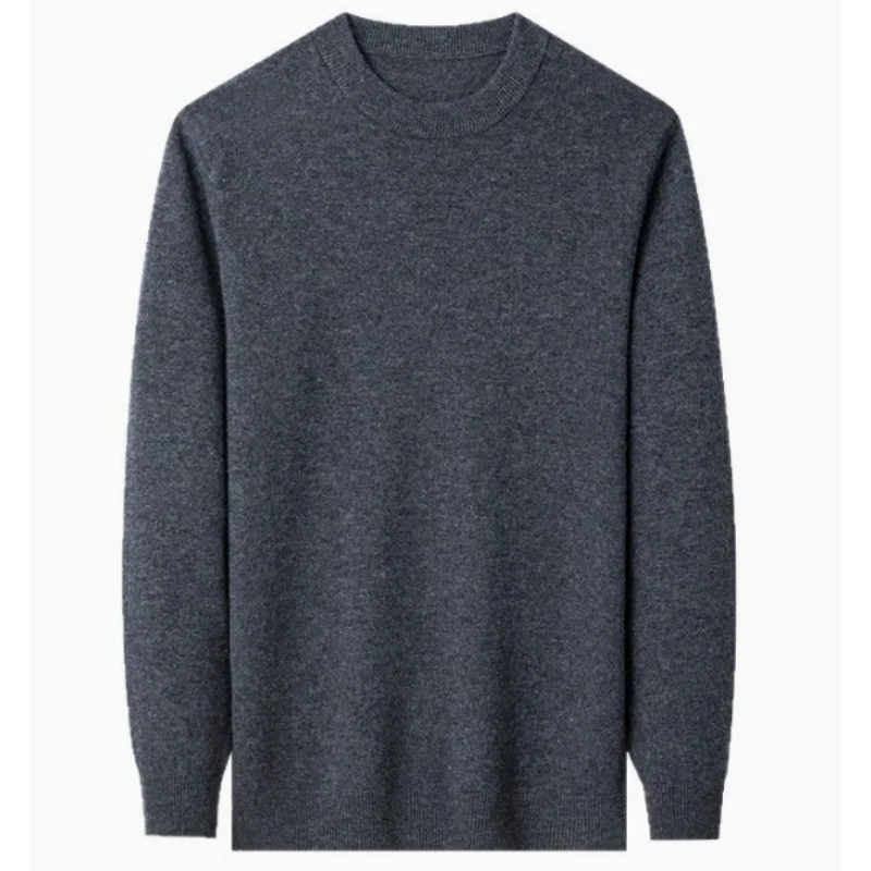 Heavy Weight 450g Men's Wool Sweater New Arrival Autumn Winter Warmer Men Tops High Quality Men Round Neck Clothing C0214