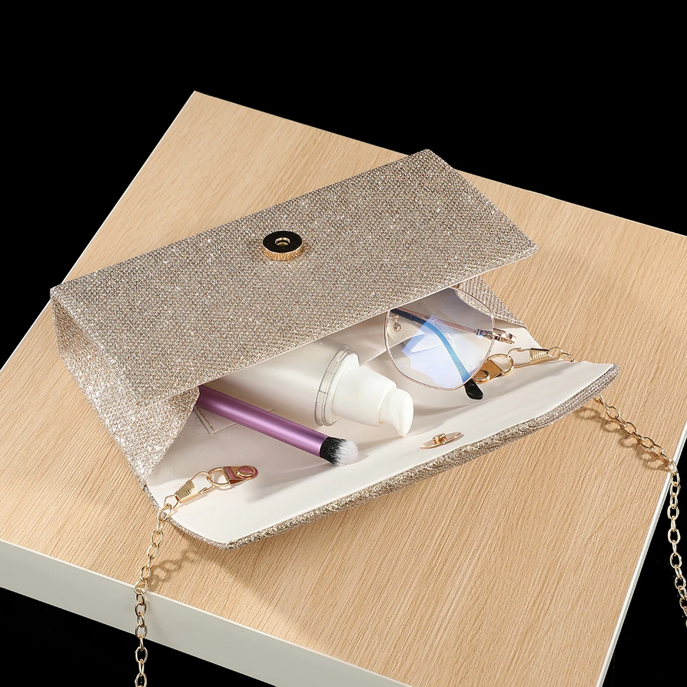 Luxury Glitter Evening Clutch Bag for Women Envelope Bridal Party Purse Valentine Wedding Dinner Handbag Ladies image 5