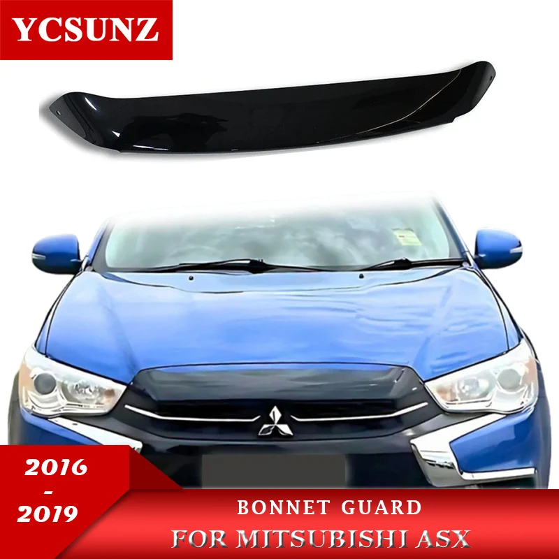 Acrylic Bonnet Guard Protector For Mitsubishi ASX XC 2016 2017 2018 2019 Front Bug Hood Deflector Car Accessories