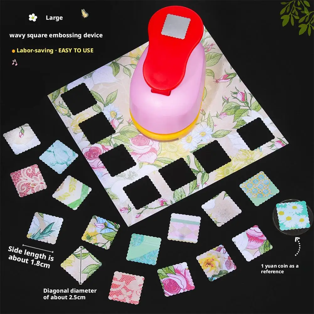 New Stamp shape Craft Punch Embossing Machine Round Hole Punch Toothed Puncher Embosser