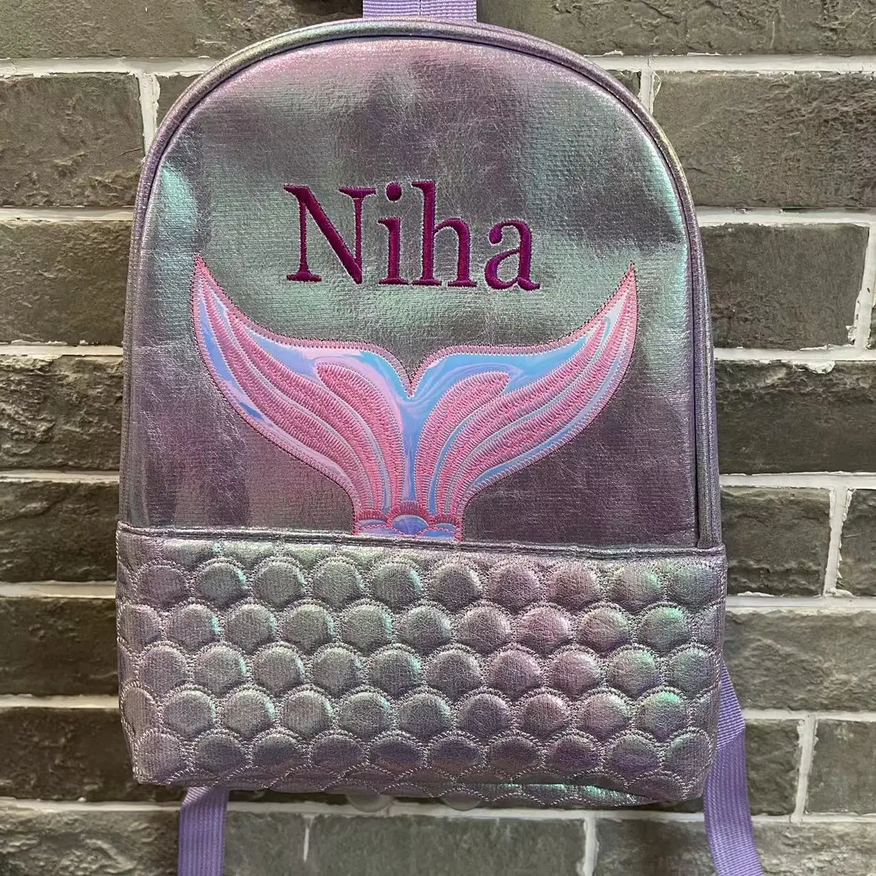 

Custom Embroidered Name Baby Girl's Mermaid Backpack Kindergarten Schoolbag Personalized Children's Birthday Gift Backpacks