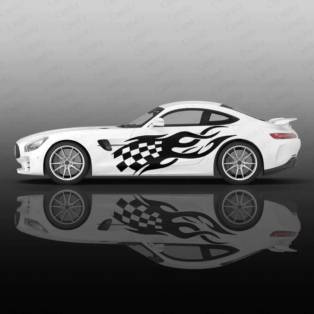 

Car Sport Black Stripe Auto Wrap Protect Stickers Car Decal Creative Sticker Automobile Body Appearance Modification Decorative