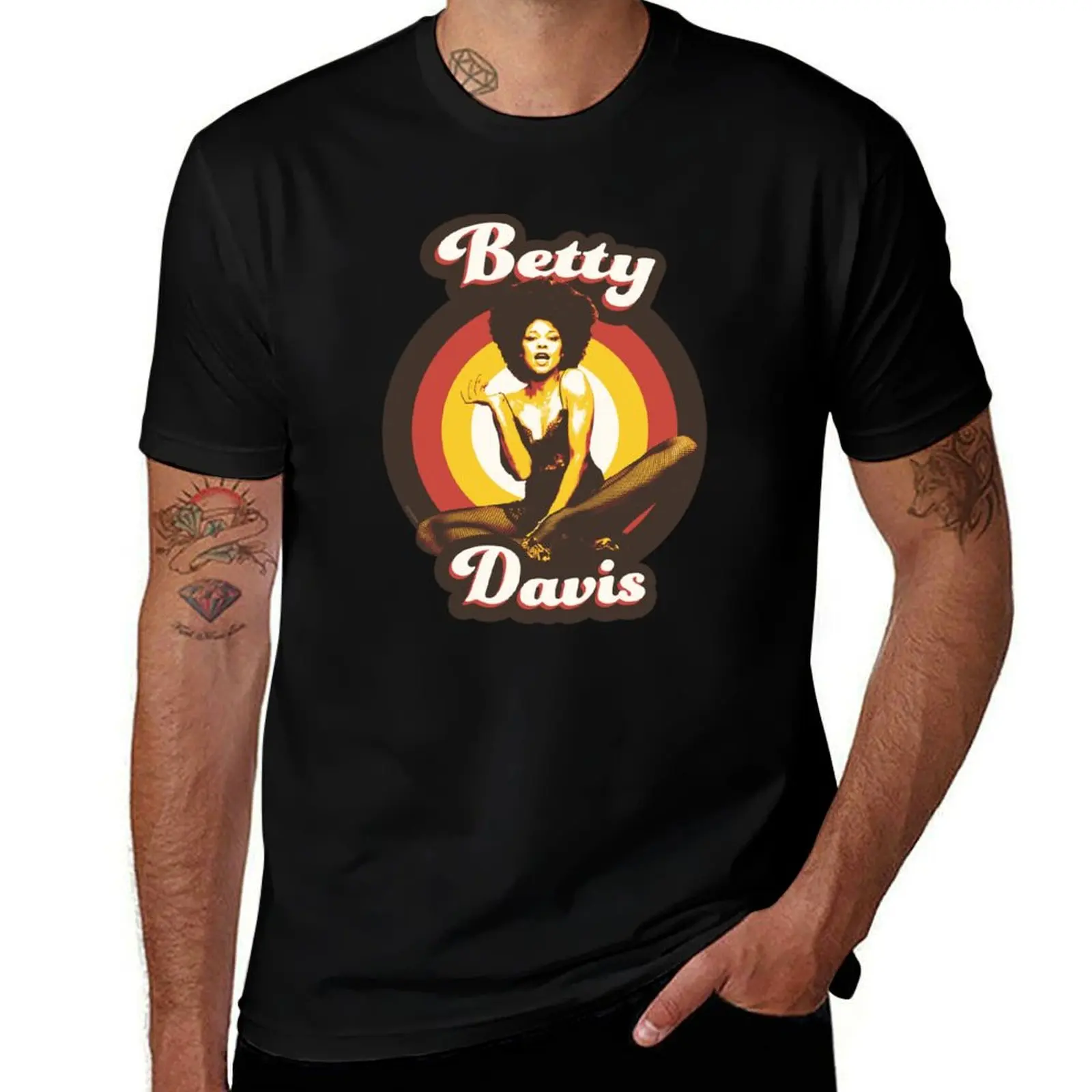 Betty Davis 70s Funky Soul T-Shirt tops plus sizes customizeds fashion shirts mens t shirt graphic