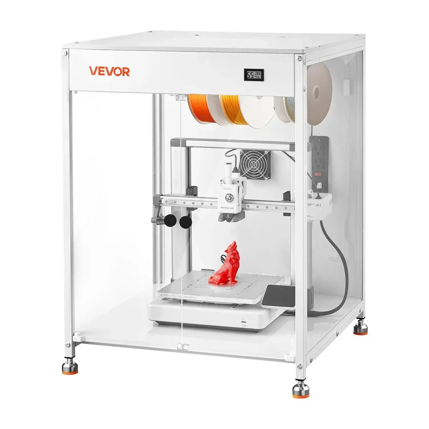 3D Printer Enclosure with Ventilation, Dustproof Waterproof Transparent Acrylic 3D Printer Tent, Constant Temperature Protective