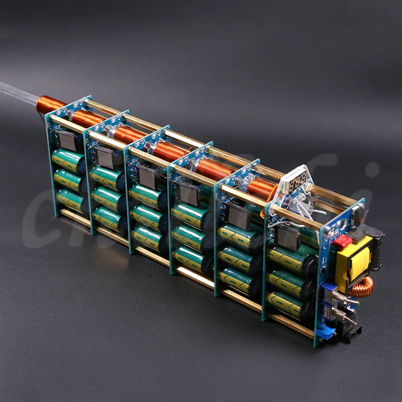 New Electromagnetic Gun Electromagnetic Accelerator Physics Experiment High-tech Toys Educational Teaching Aids 220uf Capacitors