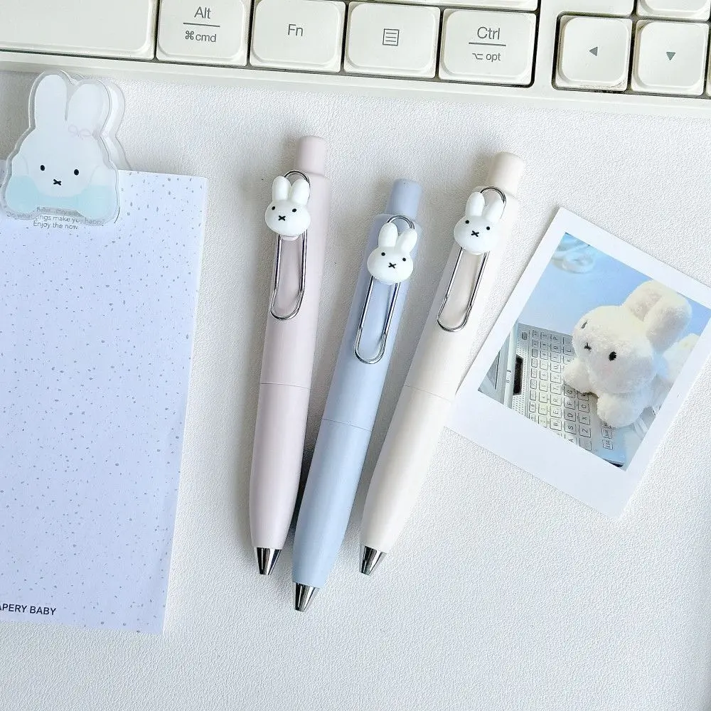 Miffy Mini Chubby Pocket Gelstift, Einziehbarer Schnelltrocknender 0,5mm Neutralstift, Niedlicher Ästhetischer Schülerstift für Prüfungsvorbereitung – Detail 5