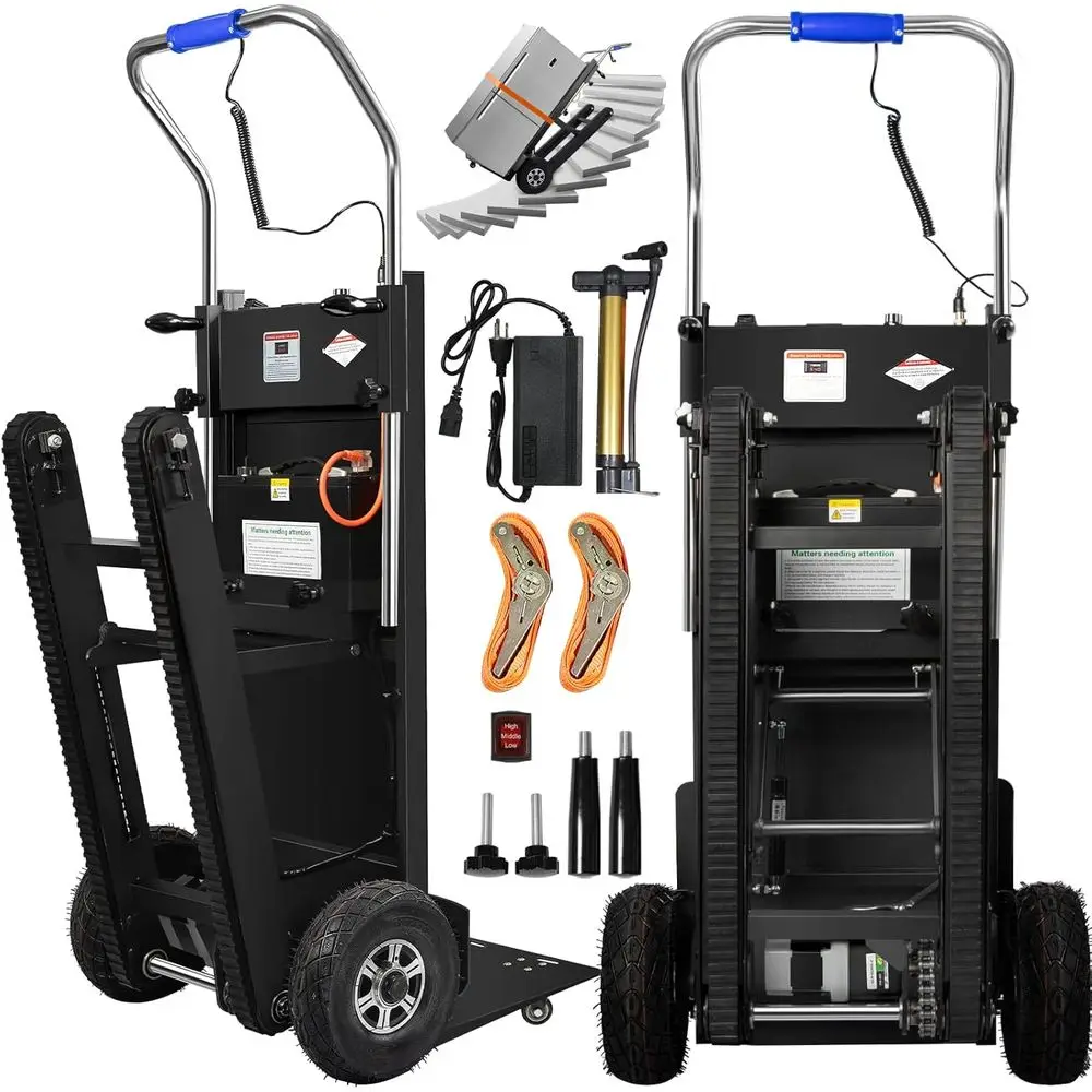 

Электрическая тележка для подъема по лестнице с грузоподъемностью 900 фунтов и тросами для перемещения крупногабаритных предметов