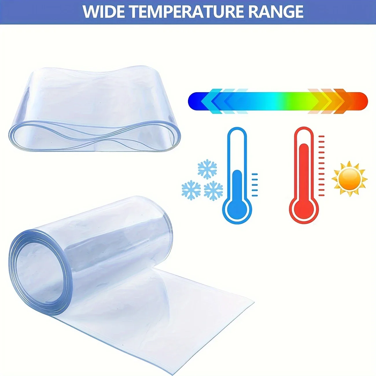 PVC Strip Door Curtain Windproof Transparent  Soft Door Strips Screen Curtain Plastic Winter Door Screen Curtain 2MX18CM