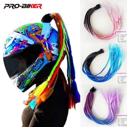 Motorcycle Helmet Braid Pigtails Ponytail With Sucker Motorbike Pigtails Women Men Casco Moto Ponytail Motorcycle Accessories