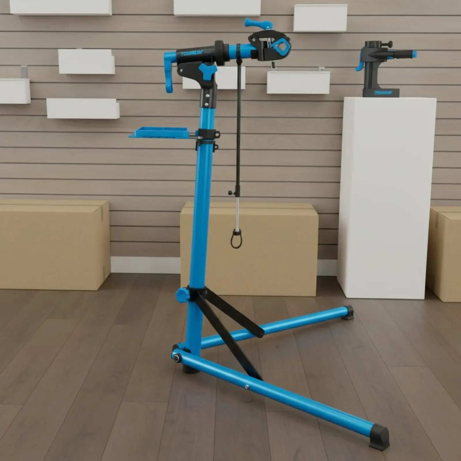 Folding Cycle Repair Stand Foldable Aluminum Bike Repair Stand Cycle Workstand Heavy-Duty Sports Equipment Stable 4-Leg Base