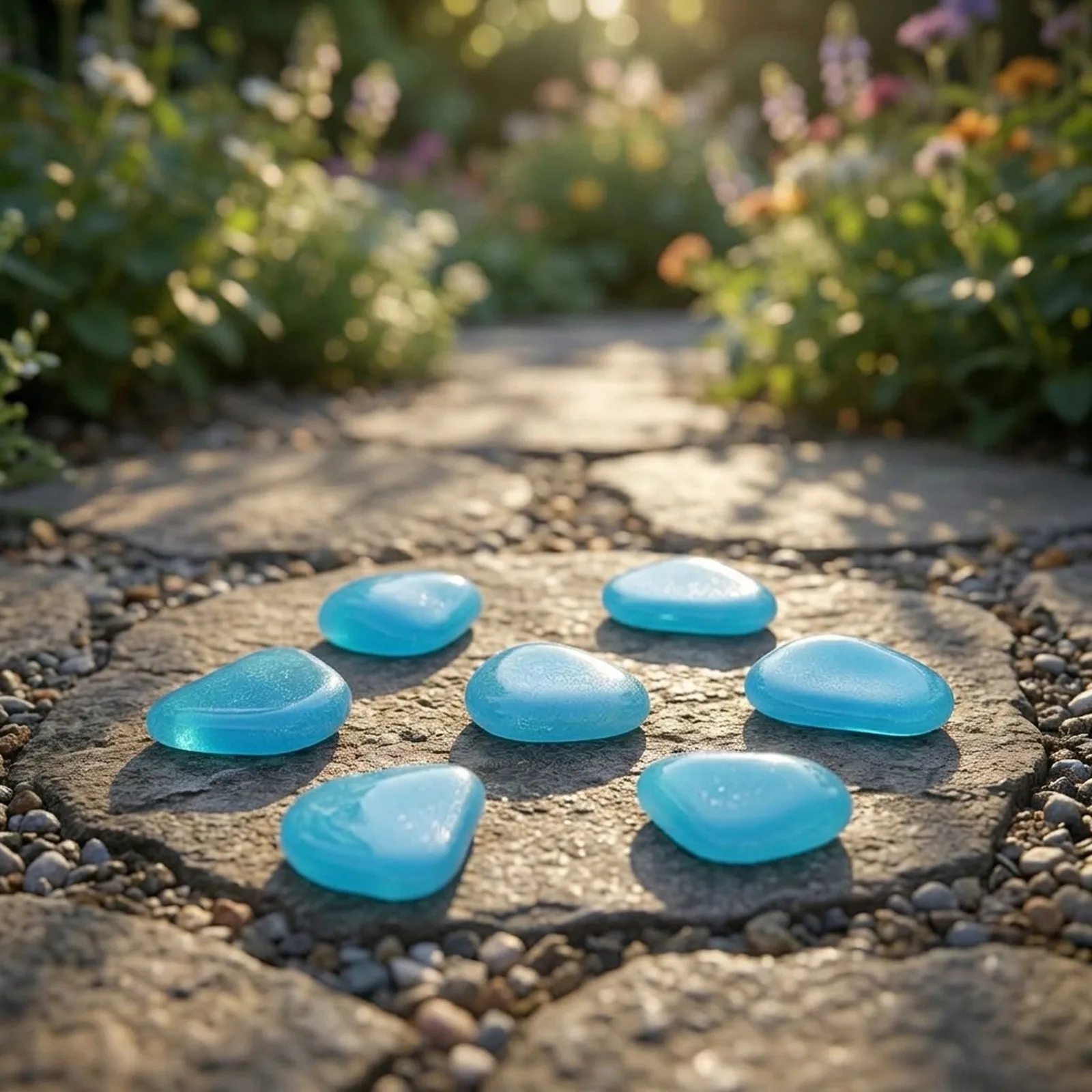 Luminous Solar Garden Stones Outdoor Decorative Pebbles Waterproof Resin Pathway Lights for Landscaping 17x12cm