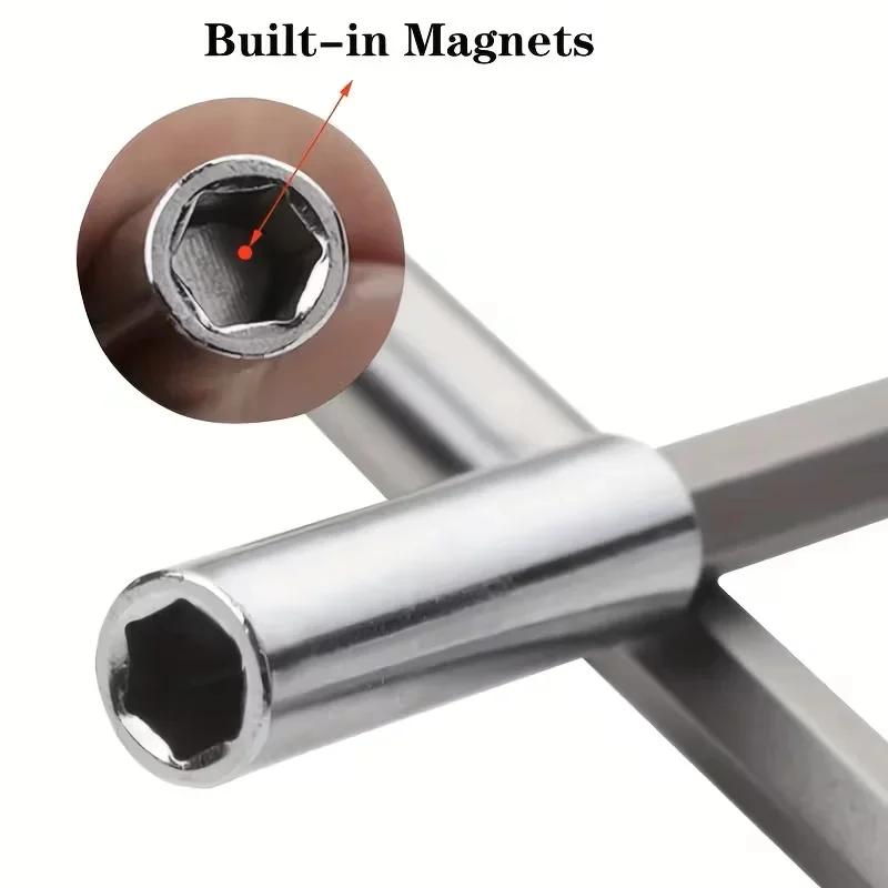 10pcs magnetic extension socket drill bit holder, quick release hexagonal shank drill bit extender adapter kit