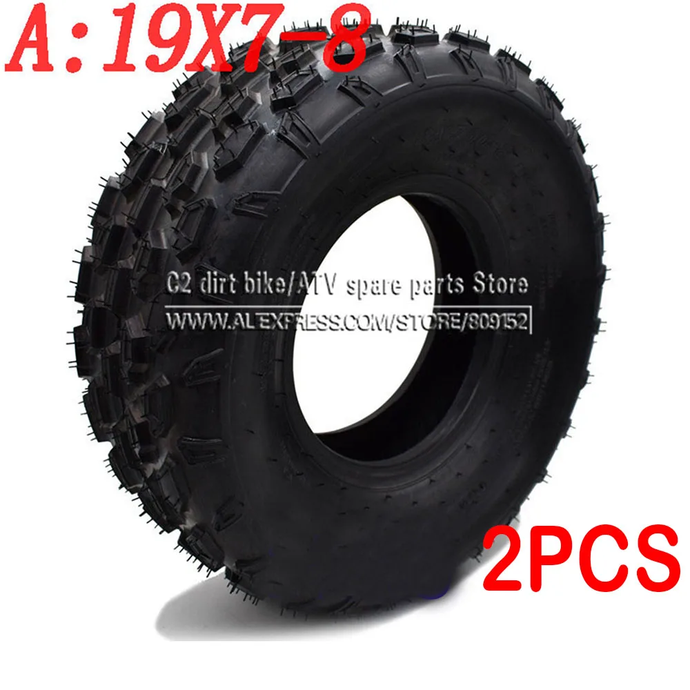 8 Inch ATV Tire 19x7.00-8 (180/75-8) Front Or 18x9.50-8 (220/55-8) Rear Tyre Fit For 50cc 70cc 110cc 125cc Small Quad