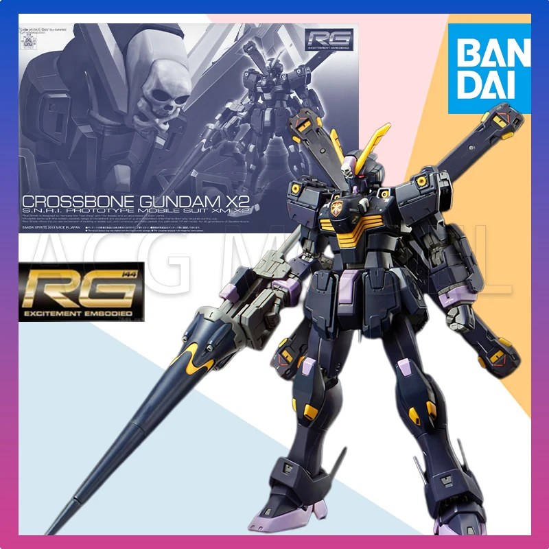 

In Stock Bandai Original BOX RG 1/144 CROSSBONE GUNDAM X2 Anime full Action Assembly Figure Model KIT Toy