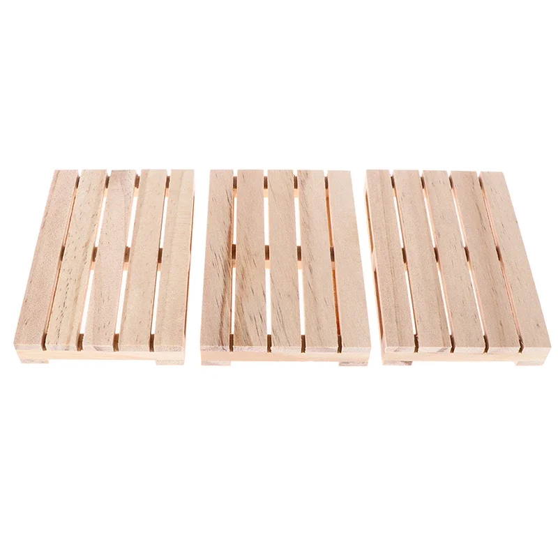 1pcs Mini Wooden Pallet Beverage Coasters For Hot And Cold Drinks Insulation Pad Cup Coaster Pot Mat view 3