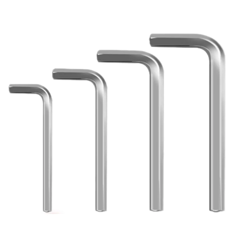 1/10Pcs 1.5-2-2.5-3-4-5-6-7-8-9-10-11-12-13-14mm Flat Head Allen Wrench L-shaped Nickel Plated Spanner Home Hand Repair Tools