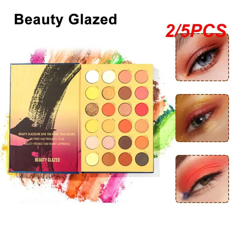 

2/5PCS Colors Matte Shimmer Eyeshadow Palette Waterproof Long-lasting Eye Shadow Pigment Earth Color Eyes Makeup Eyeshadow