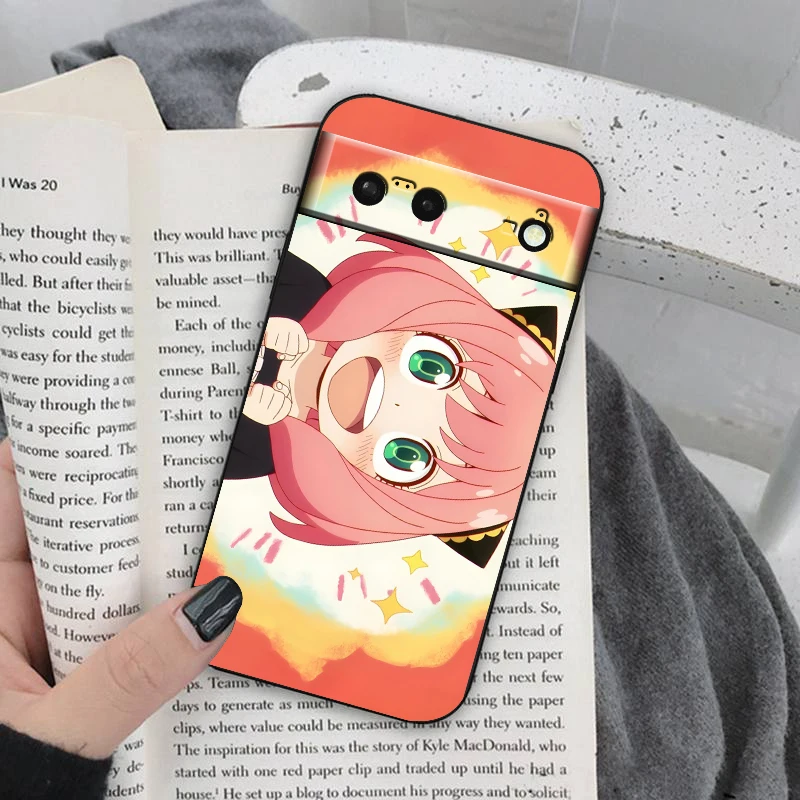 جراب سيليكون أسود لجوجل بيكسل 9 8 7a 7 6a 6 5a 5 4 4a xl