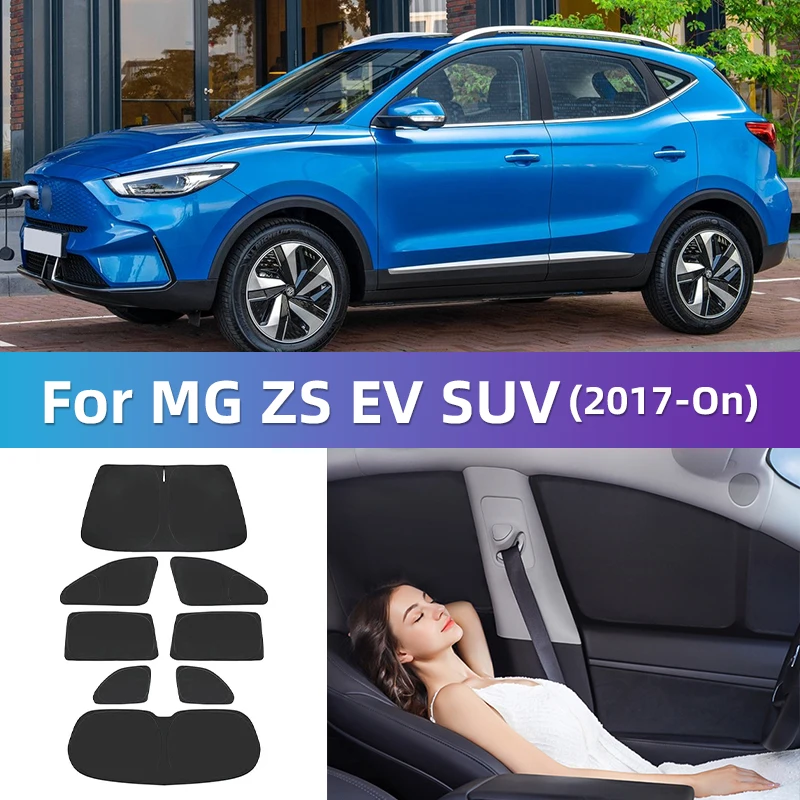 For MG ZS EV SUV 2017-2023 2024 Custom Full Cover Car Window Sunshade Privacy Blind Curtain Travel camping car to sleep inside