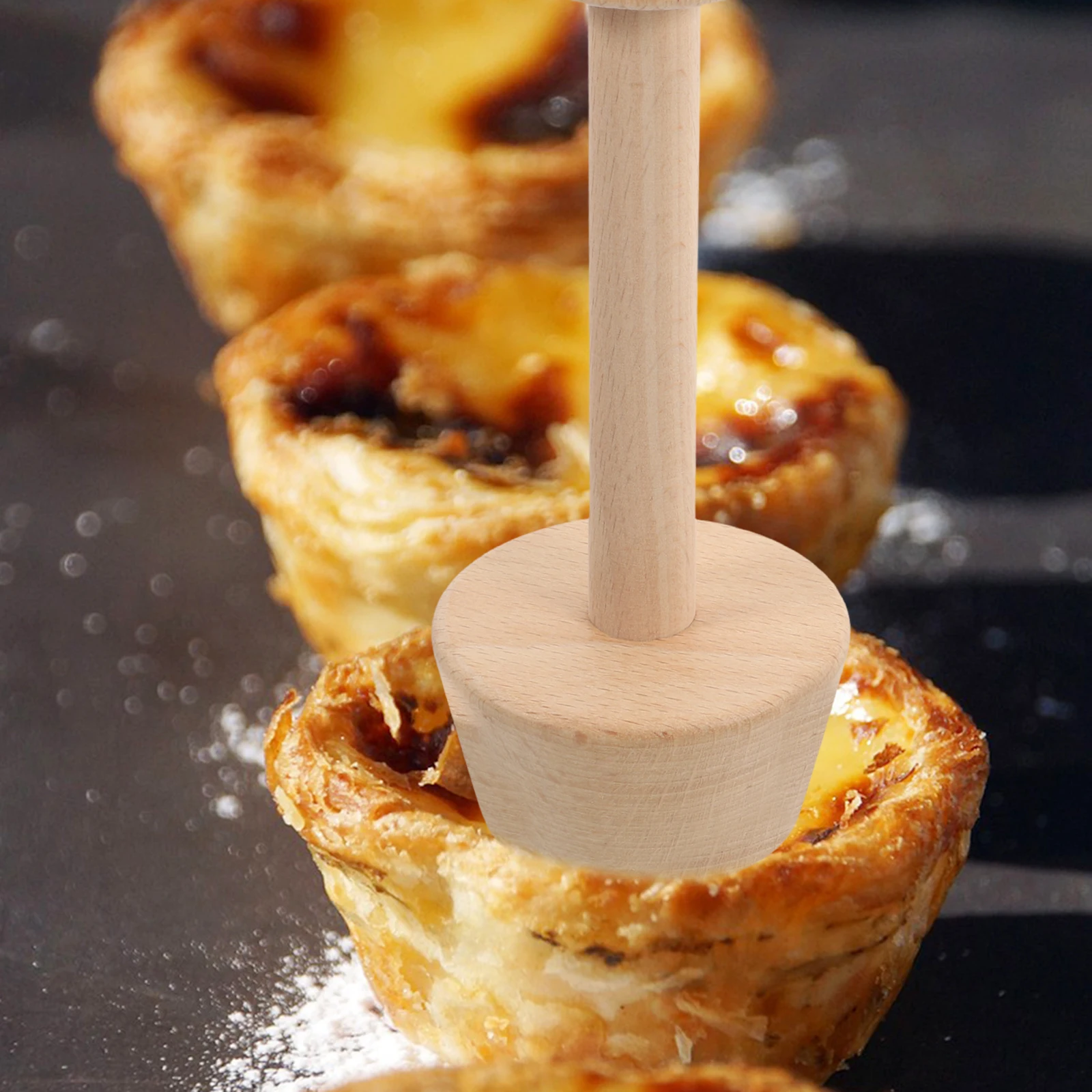 

2 Pcs Mold Hand Pie Baking Tools Molds Pastry Kitchen Baking Tool Beige Shaping Wooden Dessert Tools Reusable