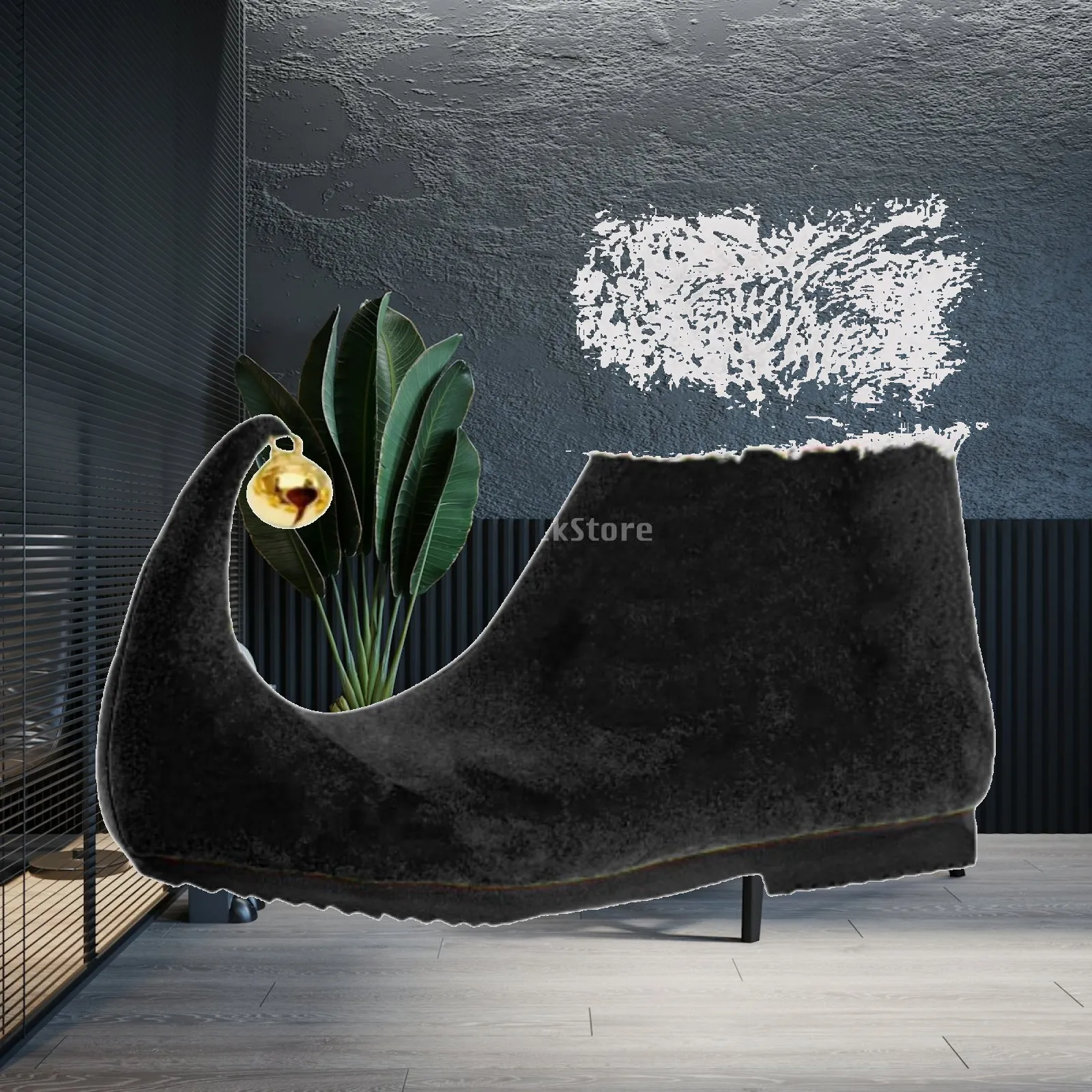 Christmas Elf Shoes Adorable Velvet Booties for Men Women Adults Non Slip Soles