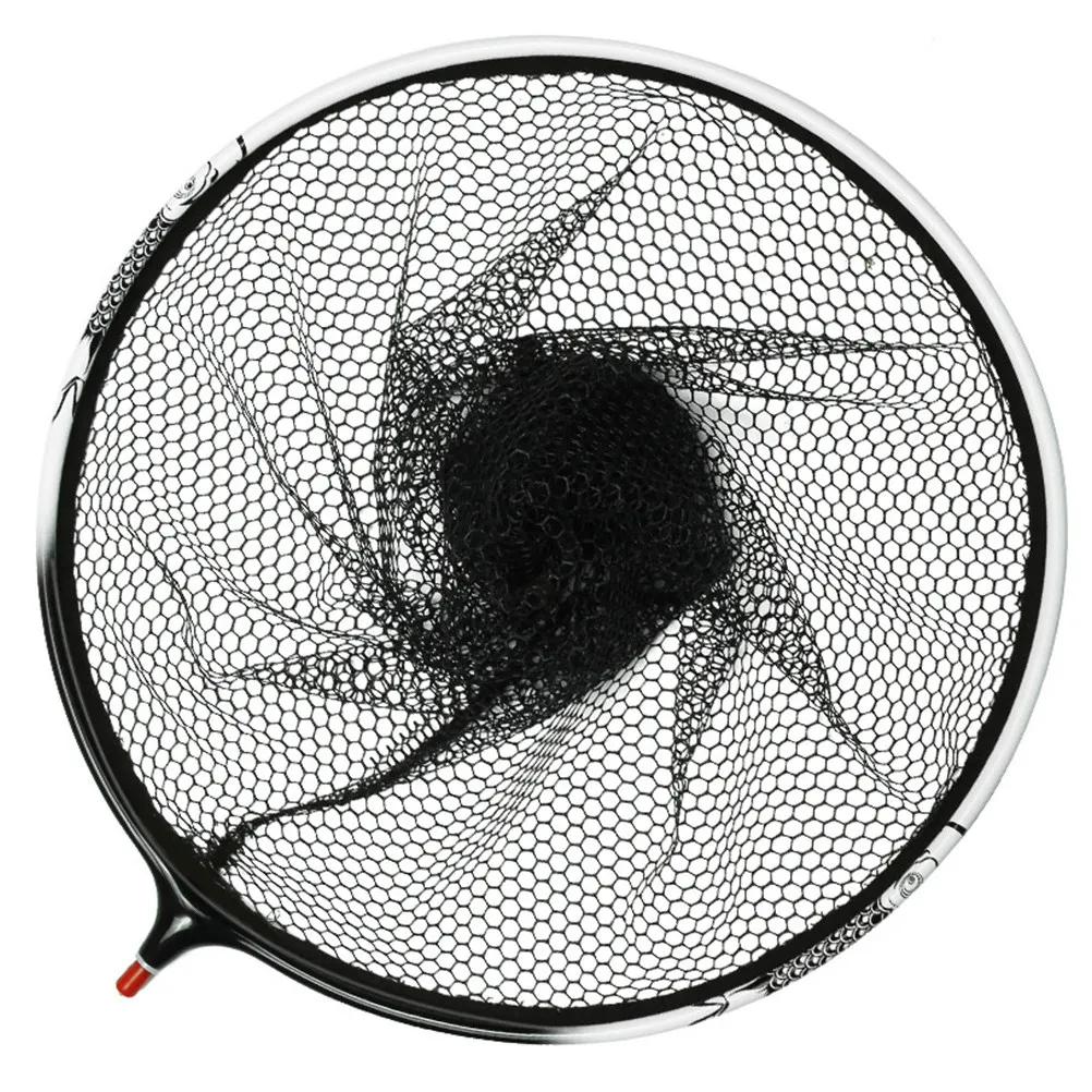 High Strength Titanium Alloy Landing Net Head Soft Fishing Mesh Non-Hook Detachable Safe Fish Shrimp Catching Net Fishing