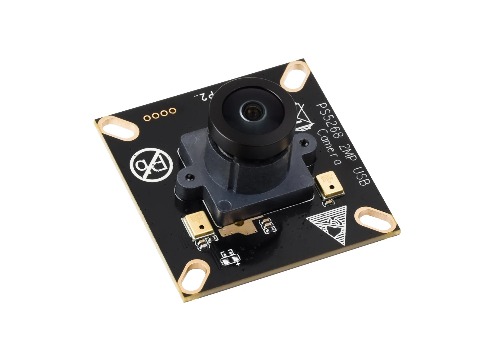 Waveshare PS5268 2MP M12 Camera Module Type B, USB 2.0 Header, High Dynamic Range, Rolling Shutter, Onboard Dual Microphones