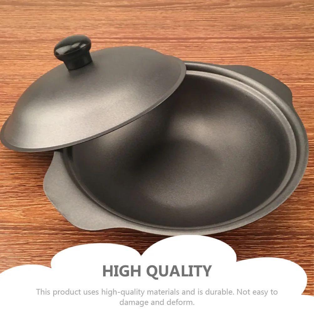 

1pc Cast Iron Casserole Pot Heavy Duty Braised Chicken Rice Cooker Smooth Surface For Home Restaurant Kitchen Use