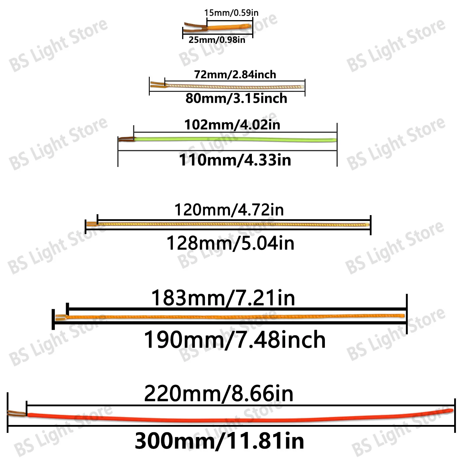 1pcs LED filament 3V Edison bulb light flexible filament can cut 25/80/110/128/190/300mm LED bulb accessories diode DIY lighting