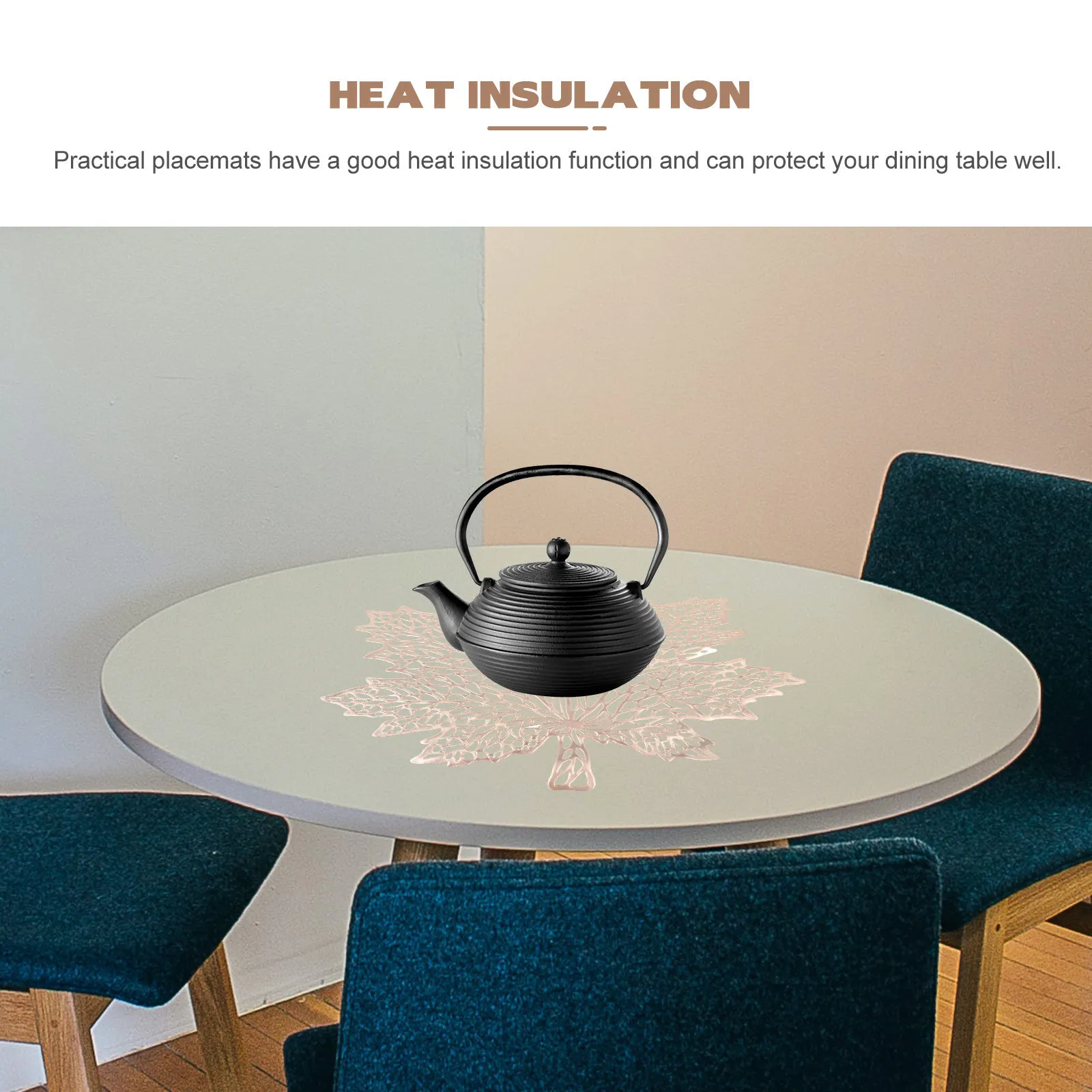 قطعتان من مفارش الطاولة على شكل ورقة شجر، مفارش عيد الشكر المزخرفة من مادة PVC لحفلات النبيذ العائلية #1