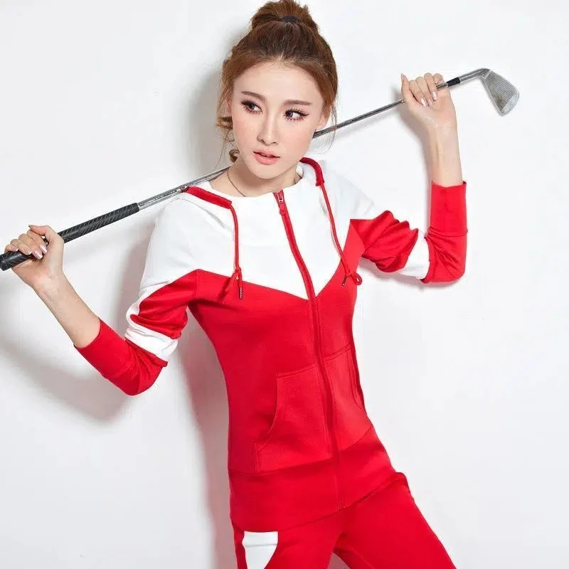 Sports Suit Women's Spring Autumn 2023 New Fashion Slim Fitness Sports Running Clothes Women Two Piece Set