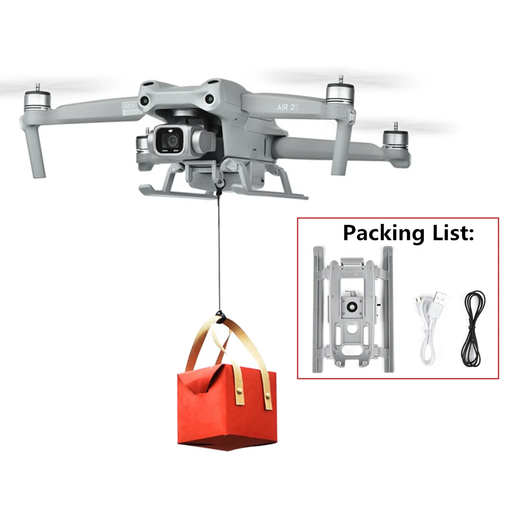 Airdrop System Thrower for DJI Air 3S/Air3/Mavic Air2S Quick Release Thrower for Fishing Marriage Gifts Drone Rescue Accessories