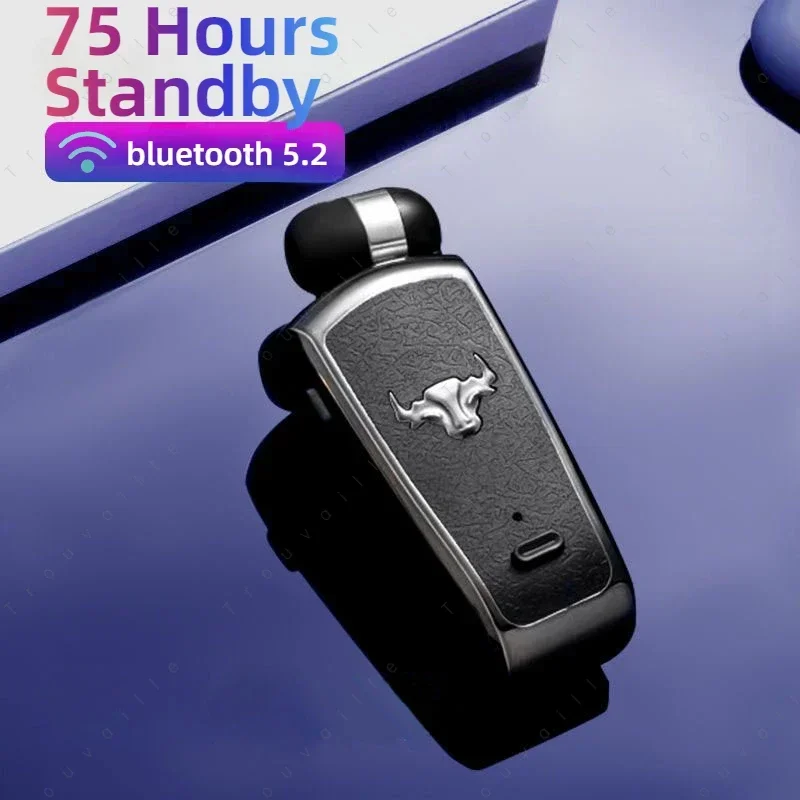 Trouvaille Wireless Headphones In Lotus Bluetooth Earphones Cheap Handsfree Headset Vibrate Single Earbuds With Retractable Wire