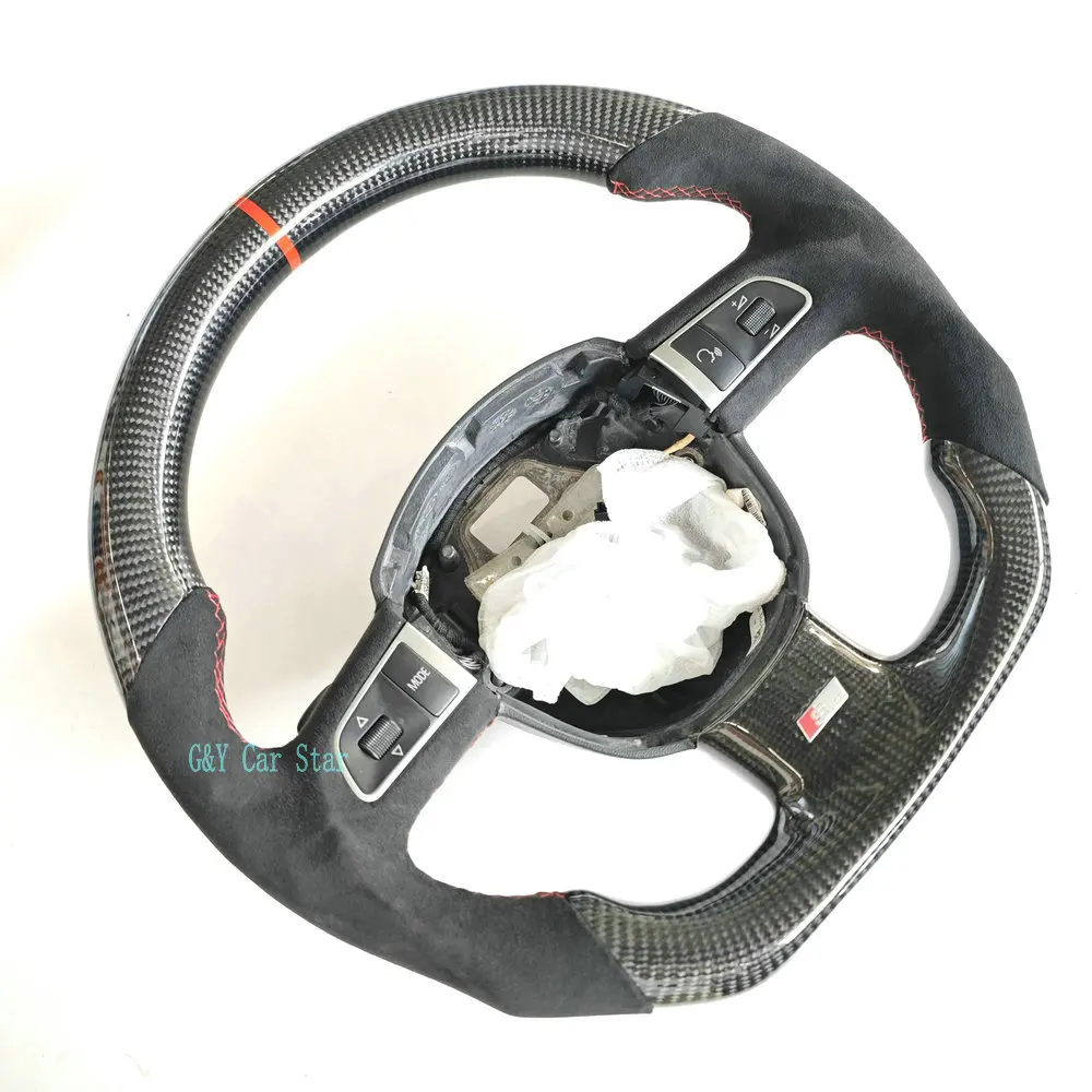 Carbon Fiber Leather/ Alcantara Steering Wheel For Audi A3 8P A5 8T 8F Q5