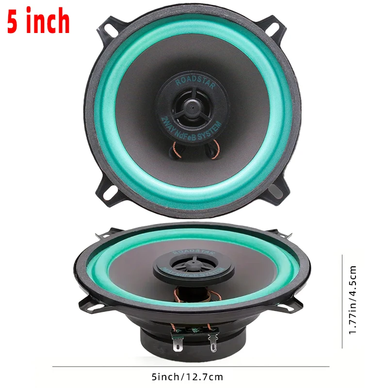 1PC 5 Inch Car Coaxial Speakers 100W HiFi Car Door Subwoofer Universal Automotive Audio Music Full Range Truck Stereo Speaker