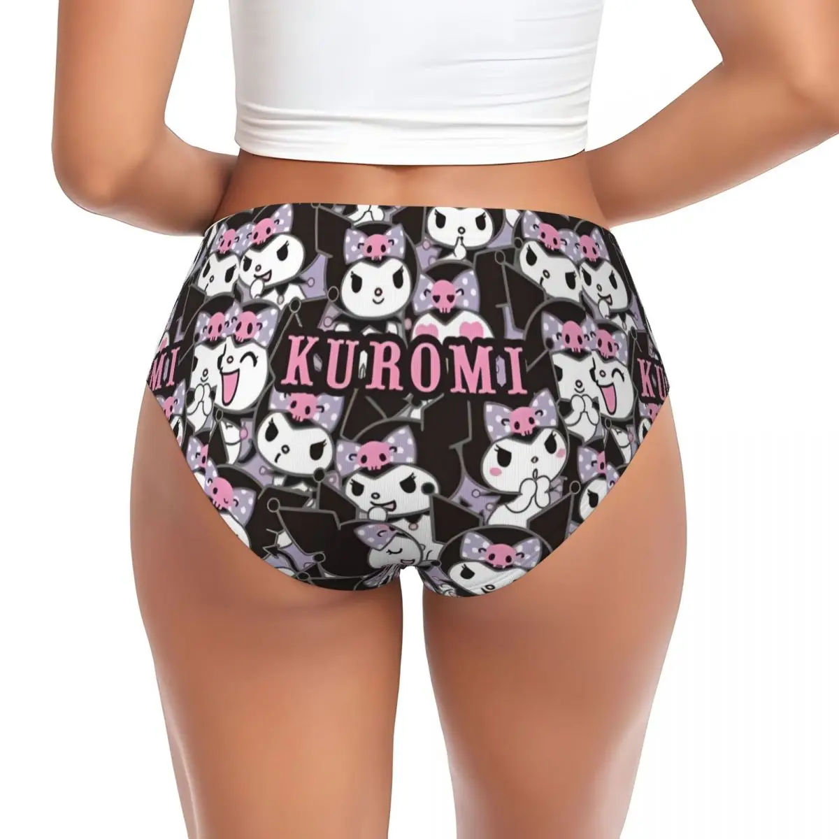 Cute Sanrio Kuromi Women Underwear Brief Full Coverage No Show Ladies Panties