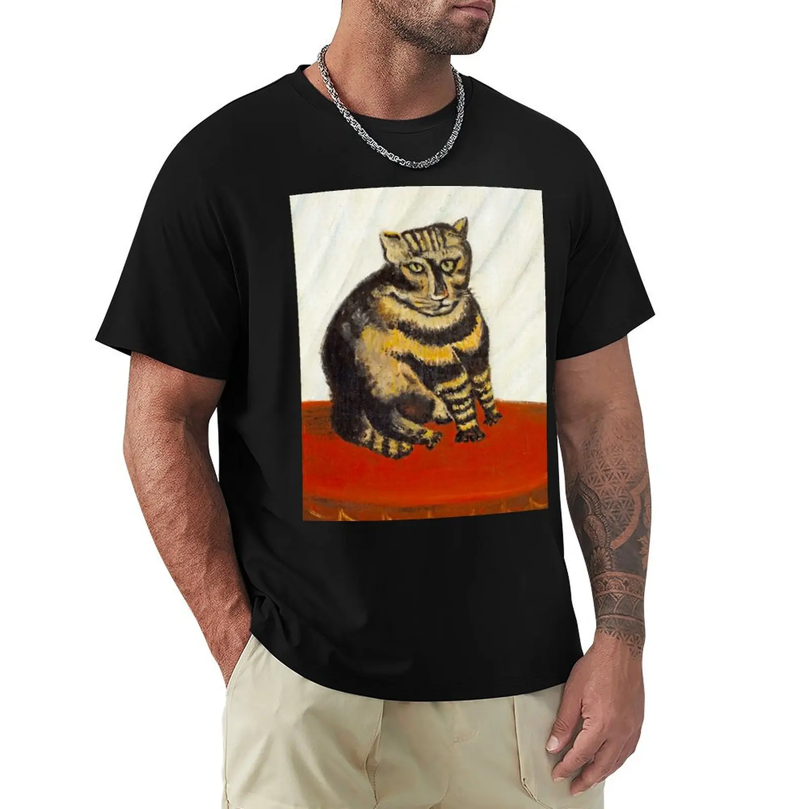 HENRI ROUSSEAU HD - Le Chat Tigre The Tabby Cat Original by Henri Rousseau Camiseta de manga corta para correr de secado rápido