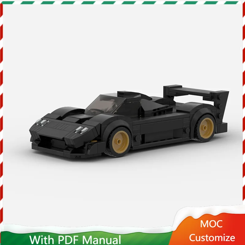 

214 шт., черная модель гоночного автомобиля, строительные блоки, скоростной автомобиль, кирпичи, игрушки для детей и взрослых, сборка своими руками, рождественские подарки