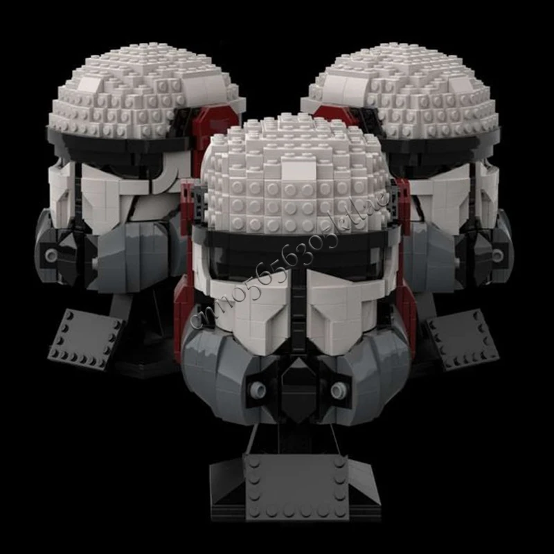 697 قطعة استنساخ الفضاء الجيش سيئة دفعة خوذة الإمبراطوري كوماندوز Beskar الهادم الفيلم في نهاية المطاف مخصص لتقوم بها بنفسك نموذج الأطفال عيد ميلاد اللعب #2